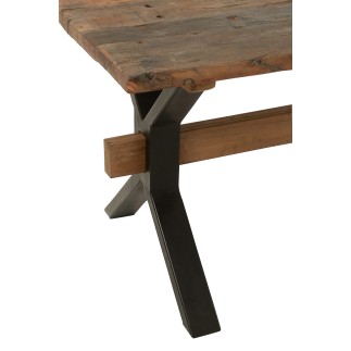 Tavolo invecchiato in legno marrone 180x89x76 cm