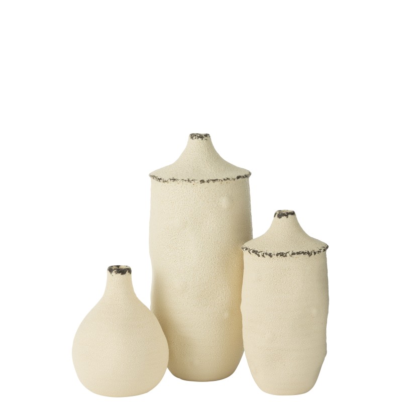 Vase en céramique beige 17x17x40.5 cm Vase en céramique beige 17x17x40.5 cm