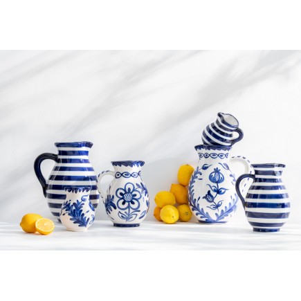 Lattiera in ceramica blu navy 12x12x13 cm