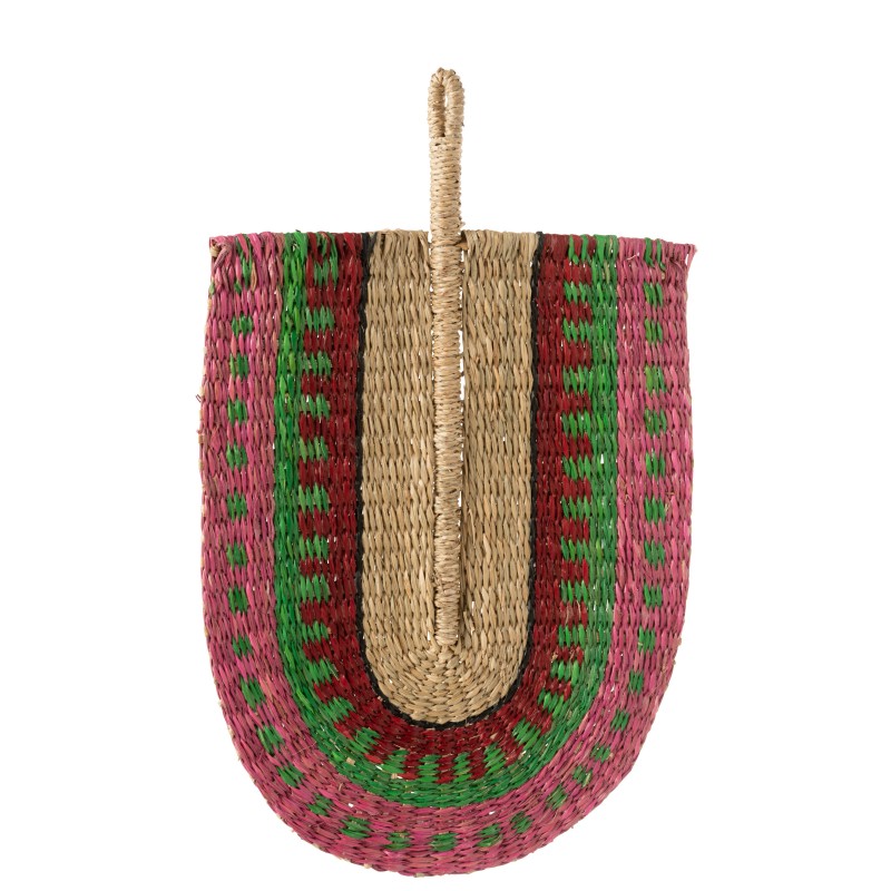 Abanico de madera multicolor 48x30x2 cm
