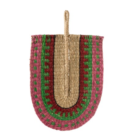 Ventaglio decorativo in legno multicolore 48x30x2 cm