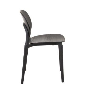 Chaise en plastique noir 53x40x82 cm
