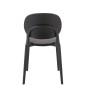 Chaise en plastique noir 53x40x82 cm Chaise en plastique noir 53x40x82 cm