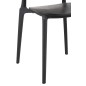 Chaise en plastique noir 53x40x82 cm Chaise en plastique noir 53x40x82 cm