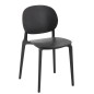 Sedia in plastica nera 53x40x82 cm Sedia in plastica nera 53x40x82 cm