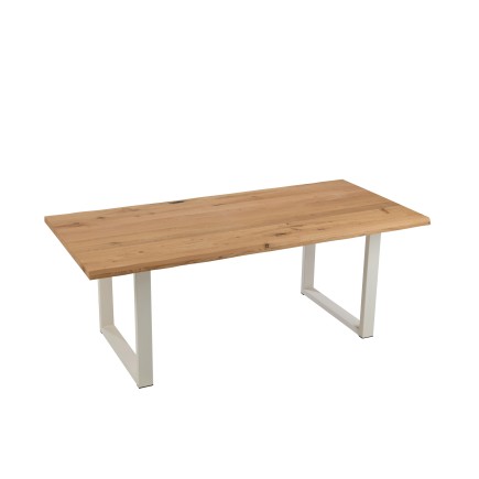 Pieds de table en métal blanc 86x10x13 cm