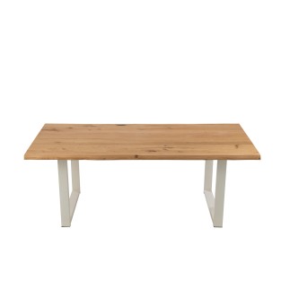 Pieds de table en métal blanc 86x10x13 cm