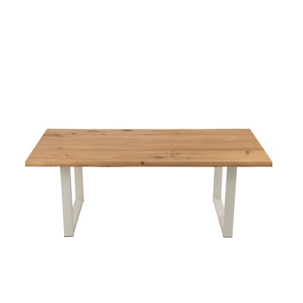Pieds de table en métal blanc 86x10x13 cm