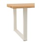 Patas de mesa de metal blanco 86x10x13 cm Patas de mesa de metal blanco 86x10x13 cm
