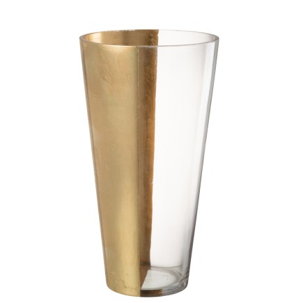 Vase en verre doré 19x19x35 cm