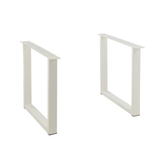 Patas de mesa de metal blanco 86x10x13 cm
