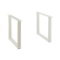 Patas de mesa de metal blanco 86x10x13 cm Patas de mesa de metal blanco 86x10x13 cm