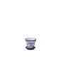 Vaso di fiori con piattino in ceramica blu scuro 17x17x15 cm Vaso di fiori con piattino in ceramica blu scuro 17x17x15 cm