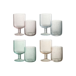Calici da vino in vetro multicolore 8x8x14 cm (set di 4)