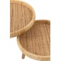 Mesas auxiliares Lurne de junco natural 60x60x56.5 cm Mesas auxiliares Lurne de junco natural 60x60x56.5 cm