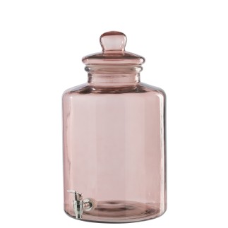 Distributore di bevande, vetro rosa, 25x25x45 cm