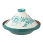 Prato para tajine em cerâmica azul claro 20x20x28 cm Prato para tajine em cerâmica azul claro 20x20x28 cm