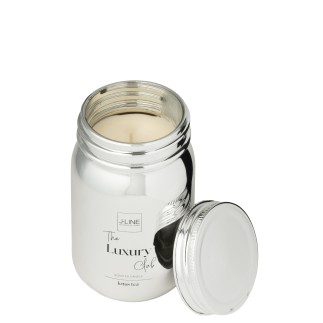 Bougie parfumée bocal verre argenté 69H