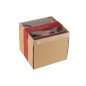 Théière avec tasse et sous-tasse en porcelaine rouge 19x12x16 cm Théière avec tasse et sous-tasse en porcelaine rouge 19x12x16 cm