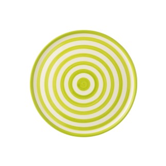 Assiette plate en céramique vert clair 34x34x2.5 cm