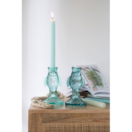 Caja de 6 velas de 13 horas de parafina azul 7x4.5x24 cm
