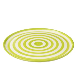 Assiette plate en céramique vert clair 34x34x2.5 cm