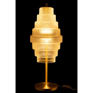 Lampada da salotto in vetro trasparente 22x22x57 cm