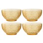 Lote de 4 cuencos de plástico amarillos de 15 x 15 x 8,1 cm Lote de 4 cuencos de plástico amarillos de 15 x 15 x 8,1 cm
