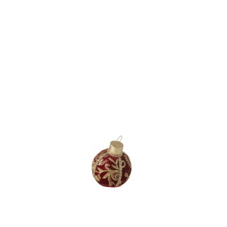 Boule de décorative en polyrésine rouge 15x15x22 cm