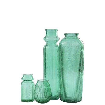 Vaso em vidro verde esmeralda 27x27x72 cm