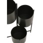 Cache-pots sur pied en métal noir 23x22.5x75.5 cm Cache-pots sur pied en métal noir 23x22.5x75.5 cm
