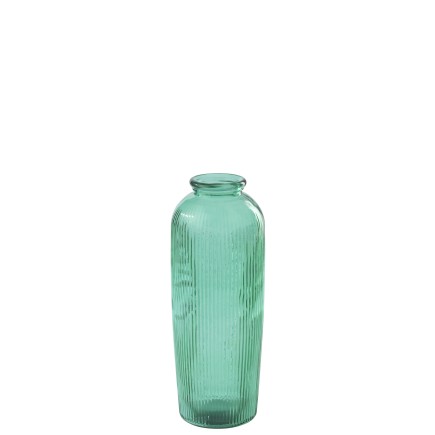 Vaso in vetro verde smeraldo 27x27x72 cm