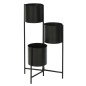 Cache-pots sur pied en métal noir 23x22.5x75.5 cm Cache-pots sur pied en métal noir 23x22.5x75.5 cm