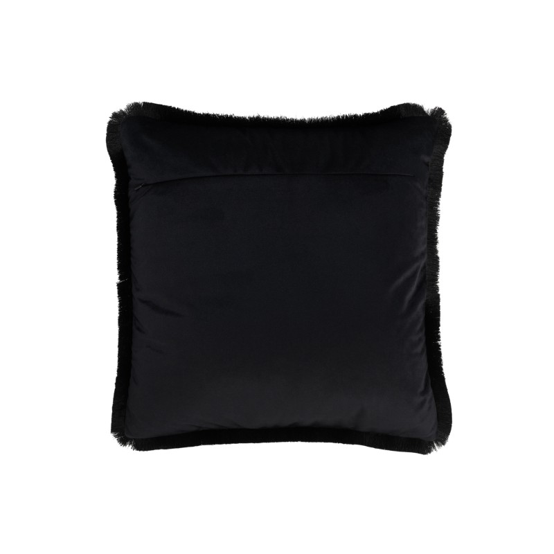 Almofada quadrada em poliéster preto 42x42cm Almofada quadrada em poliéster preto 42x42cm