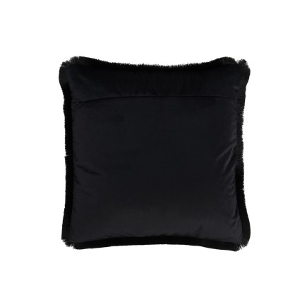 Almofada quadrada em poliéster preto 42x42cm