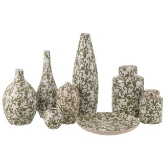 Vaso de porcelana multicolorido 16,5 x 16,5 x 53 cm
