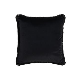 Almofada quadrada em poliéster preto 42x42cm