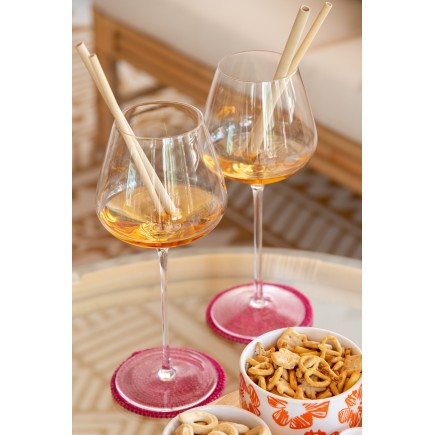 Verre à vin en cristal transparent H24.5cm