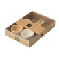 Servizio da tapas composto da 4 ciotole in ceramica beige, 31x21,5x6 cm Servizio da tapas composto da 4 ciotole in ceramica beige, 31x21,5x6 cm