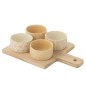 Servizio da tapas composto da 4 ciotole in ceramica beige, 31x21,5x6 cm Servizio da tapas composto da 4 ciotole in ceramica beige, 31x21,5x6 cm