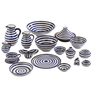 Posacenere in ceramica blu navy 14x14x7 cm