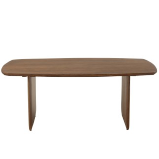 Table à manger en bois d'acacia marron 190x100x76.2 cm