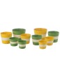 Portavasi in corda gialla e verde 21,5x21,5x17 cm Portavasi in corda gialla e verde 21,5x21,5x17 cm