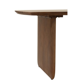 Mesa de comedor de madera de acacia marrón 190x100x76,2 cm