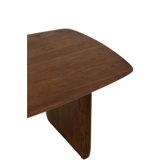 Table à manger en bois d'acacia marron 190x100x76.2 cm