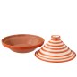 Prato para tajine em cerâmica laranja 20x20x28 cm Prato para tajine em cerâmica laranja 20x20x28 cm