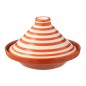 Plat à tajine en céramique orange 20x20x28 cm