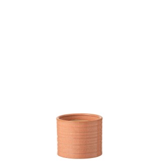 Cache-pot en céramique orange 14x14x11.5 cm