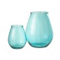 Vaso de vidro azul celeste 29x29x35,5 cm Vaso de vidro azul celeste 29x29x35,5 cm
