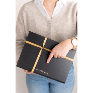 Coffret cadeau en Papier Noir 28x20x12cm